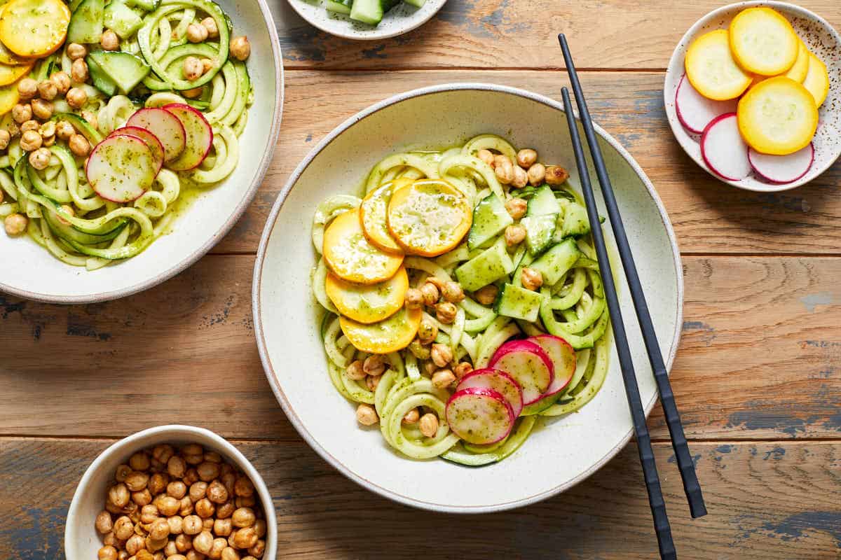 Zucchini Noodle Bowls Crumb Top Baking