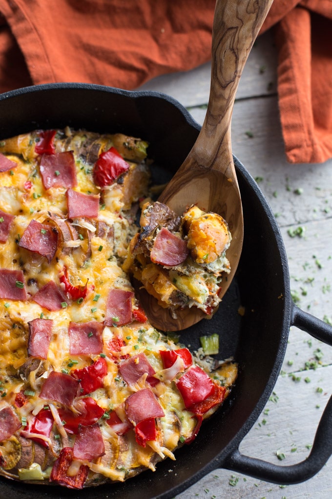 Savoury Sweet Potato Breakfast Skillet Crumb Top Baking