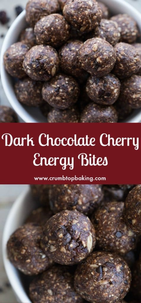Dark Chocolate Cherry Energy Bites