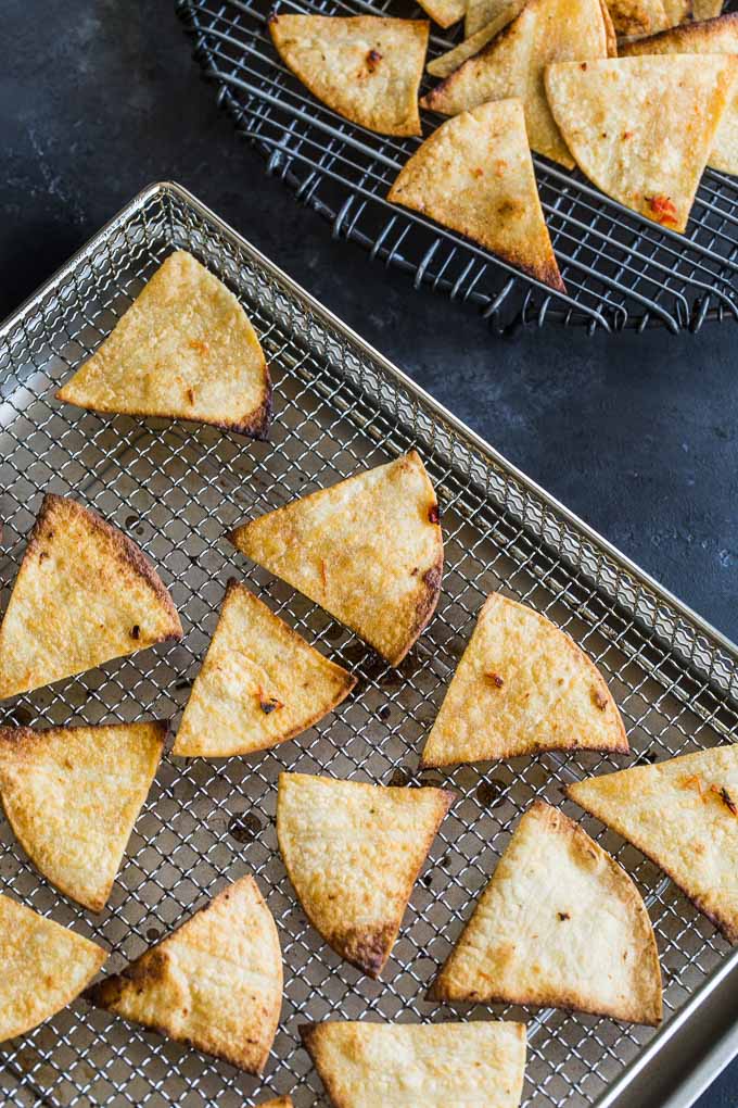 Habanero Lime Air Fryer Tortilla Chips (GlutenFree) Crumb Top Baking