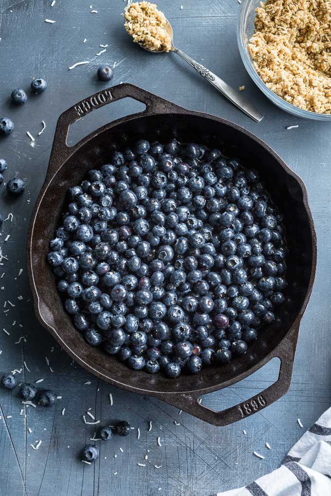 Blueberry Cardamom Crisp (GrainFree) Crumb Top Baking