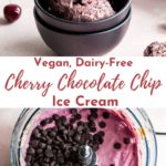 Pinterest image for Vegan Cherry Ice Cream.