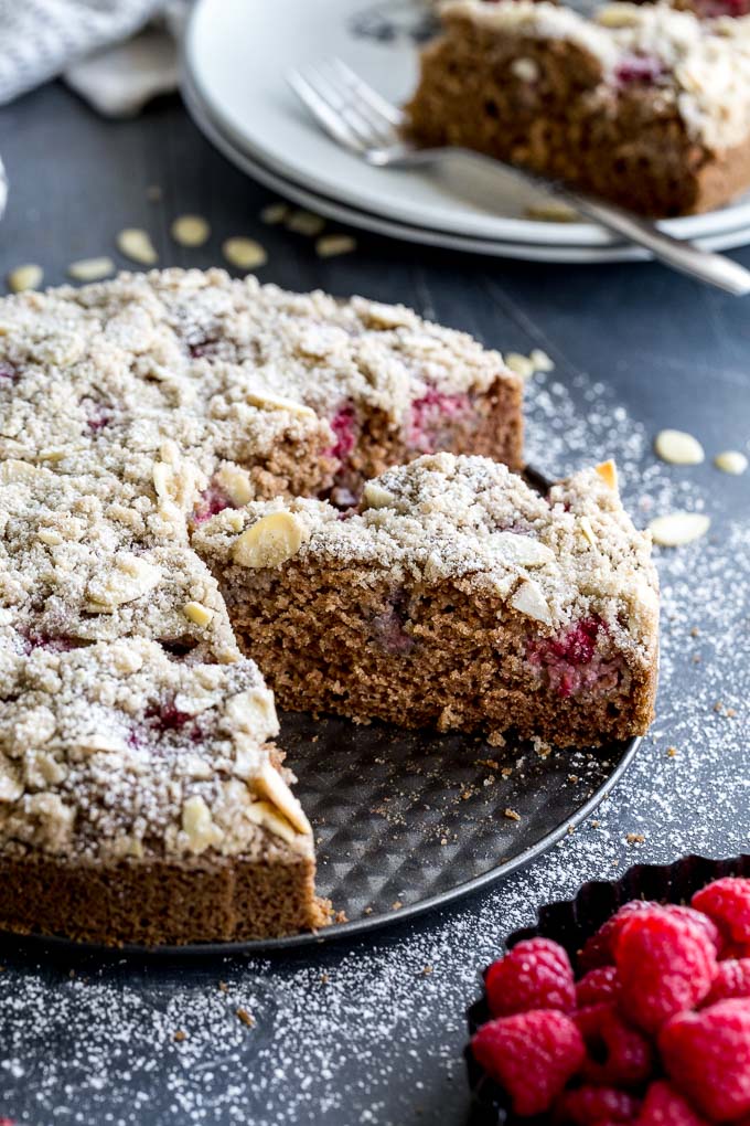 Blueberry Butter Cake with Almond Streusel - Fresh Flavorful