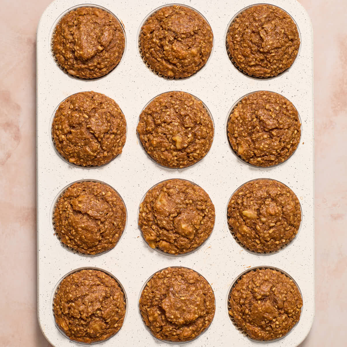 Baked muffins in the muffin pan.