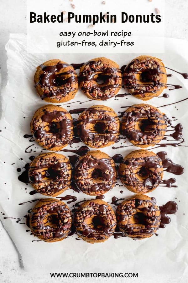 Pinterest image for Baked Pumpkin Donuts.