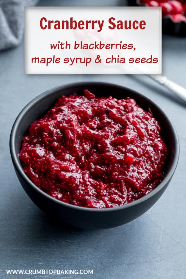 Pinterest image for Healthy Cranberry Sauce.