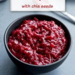 Pinterest image for Refined Sugar-Free Cranberry Sauce.