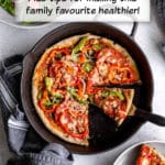 Pinterest image for Healthy Homemade Pizza.