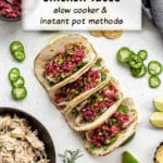 Pinterest image for Apple Cranberry Chicken Tacos - short pin.