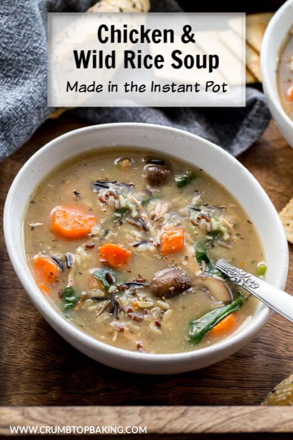 Pinterest image for Chicken and Wild Rice Soup - short pin.