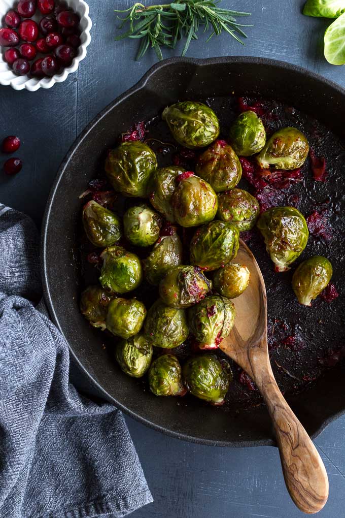 Roasted Brussels Sprouts with Cranberries and Prosciutto ...