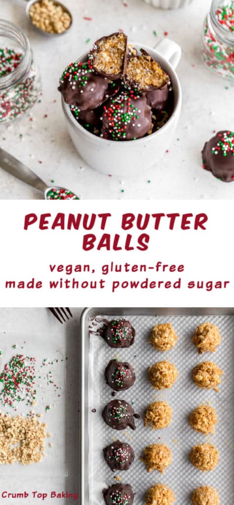 Pinterest image for Crispy Peanut Butter Balls - long pin 2.