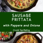 Pinterest image for Sausage Frittata.