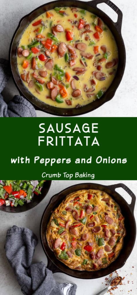 Pinterest image for Sausage Frittata.