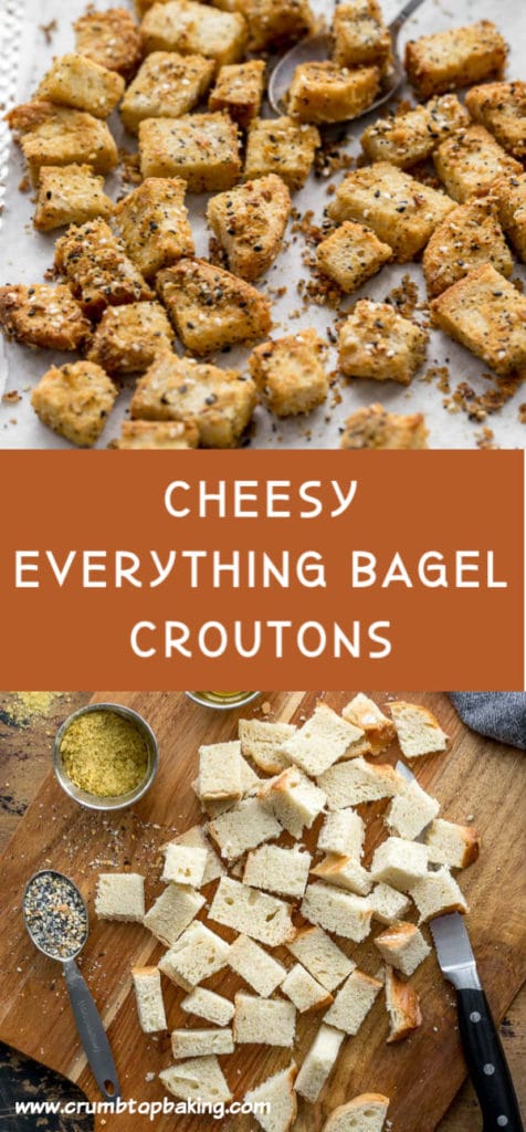 Pinterest image for Everything Bagel Croutons - long pin 1.