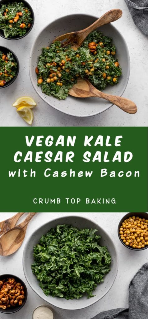 Pinterest image for Vegan Caesar Salad - long pin 1.