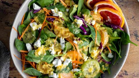 sachin and babi light blue dress Winter Salad with Citrus Honey Dressing
