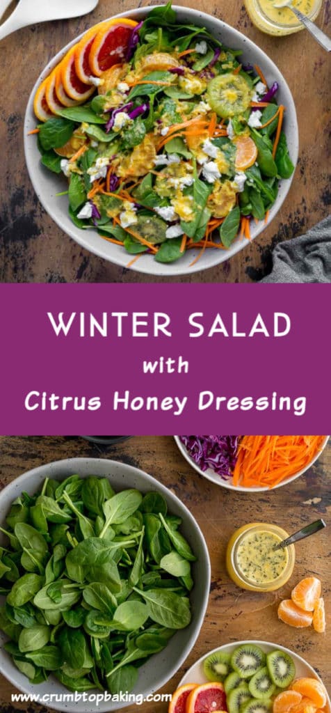 Pinterest image for Winter Salad - long pin 1.
