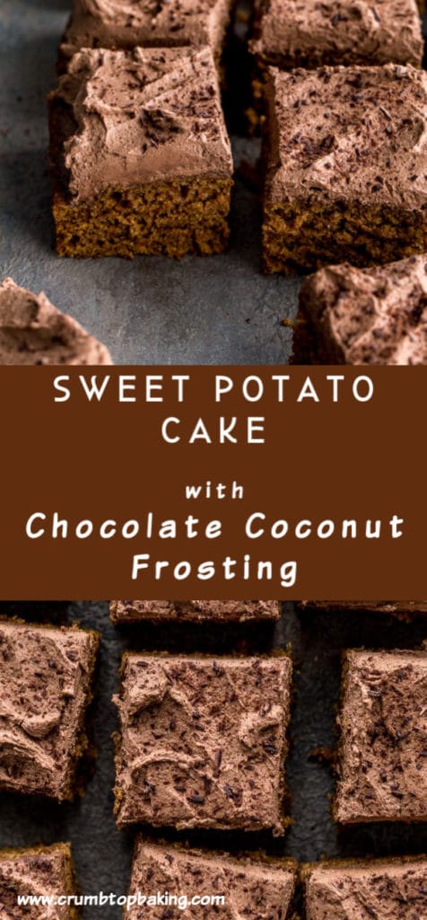 Pinterest image for Sweet Potato Cake.