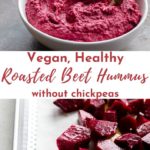 Pinterest image for Roasted Beet Hummus - collage pin.