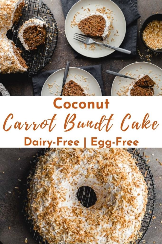 Pinterest image for Coconut Carrot Bundt Cake.