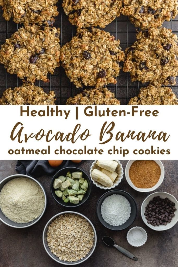 Pinterest image for avocado banana cookies - pin 2.