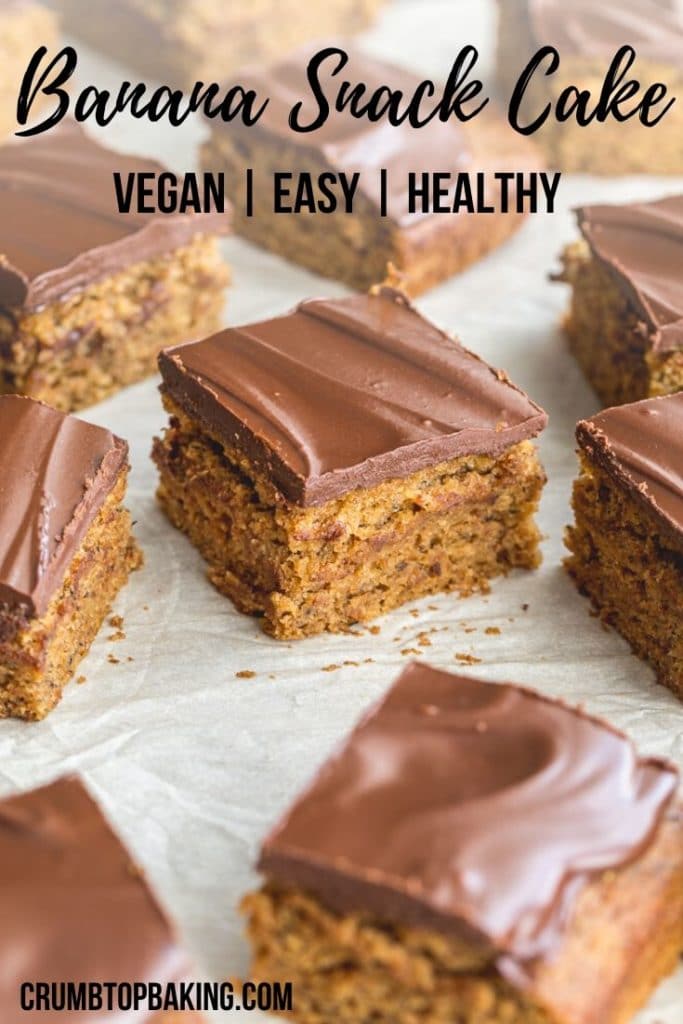 Pinterest image for Banana Snack Cake - pin 2.