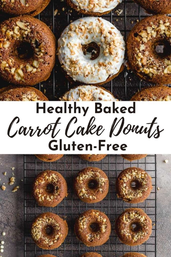 Pinterest image for Carrot Cake Donuts - collage pin.
