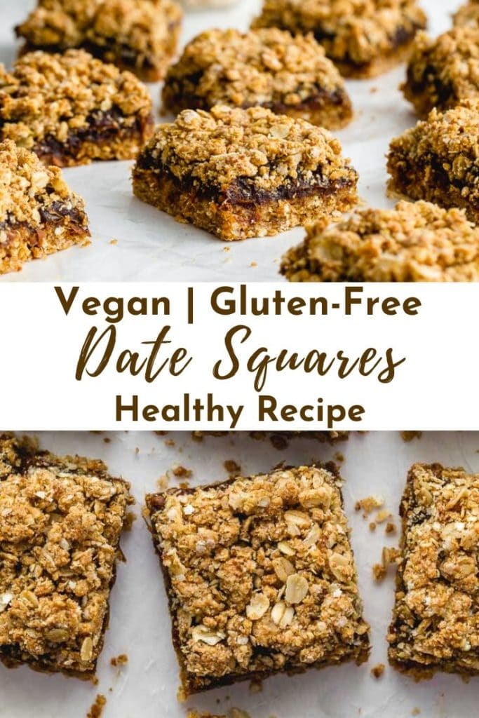 Pinterest image for Healthy Date Squares - Pin 4.