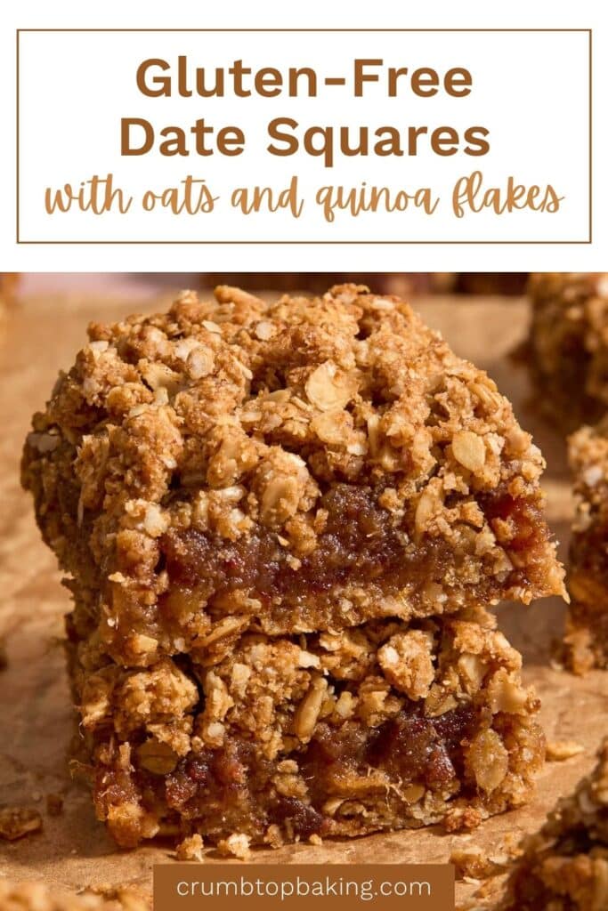 Pinterest image for date squares - short pin.