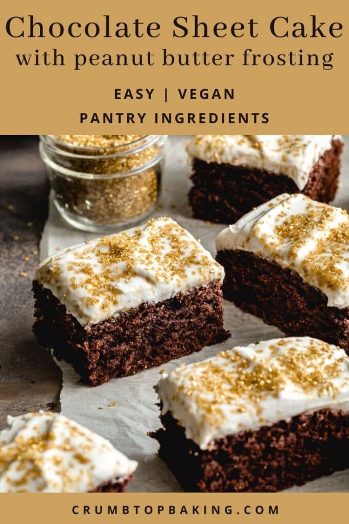 Pinterest image for Easy Chocolate Sheet Cake - pin image 3.