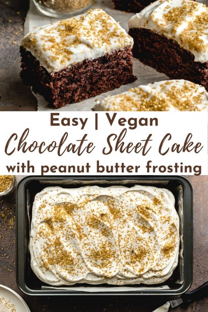 Pinterest image for Easy Chocolate Sheet Cake - pin image 4.