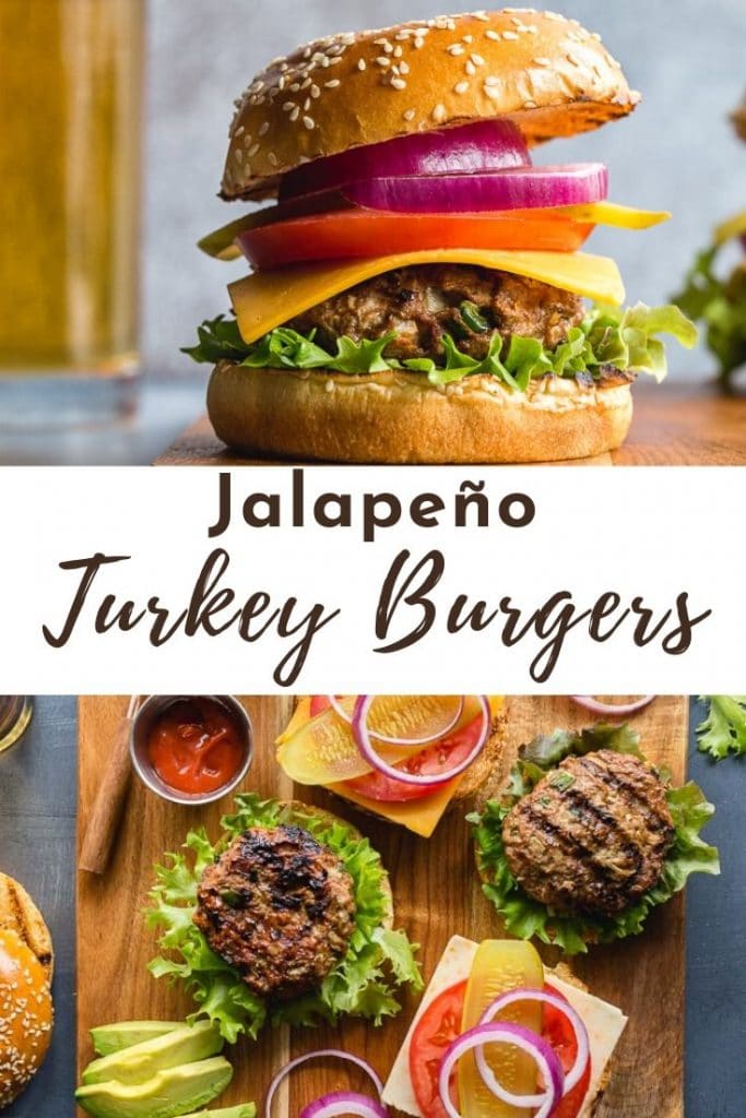 Pinterest image for Turkey Jalapeno Burgers - pin 1.