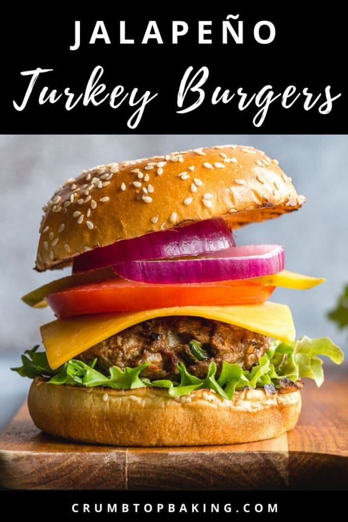 Pinterest image for Turkey Jalapeno Burgers - pin 2.
