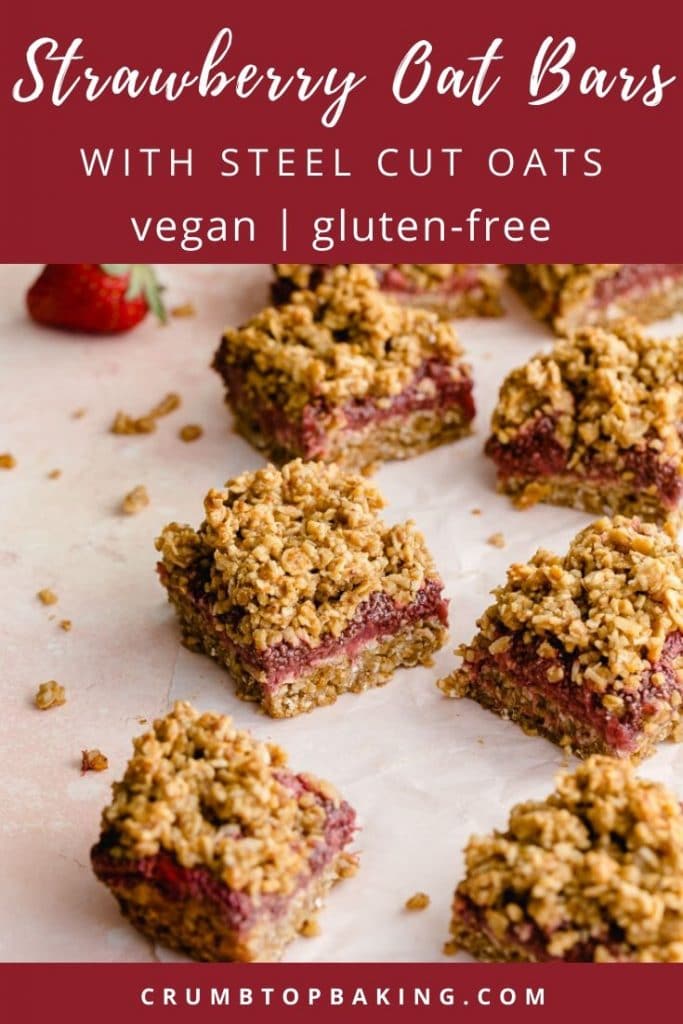 Pinterest image for Strawberry Oat Bars - pin 2.