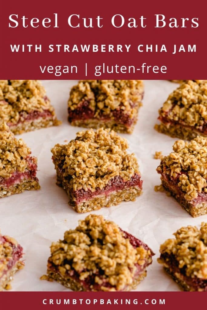 Pinterest image for Strawberry Oat Bars - pin 3.