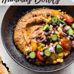 Pinterest image for Black Bean Hummus Bowls - pin 1.