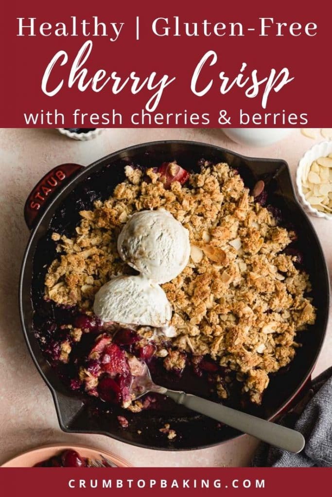Pinterest image for Cherry Almond Crisp - pin 2.