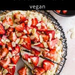 Pinterest image for Vegan Strawberry Custard Tart - pin 3.