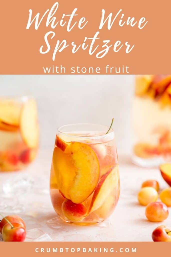 Pinterest image for White Wine Spritzer - pin 1.