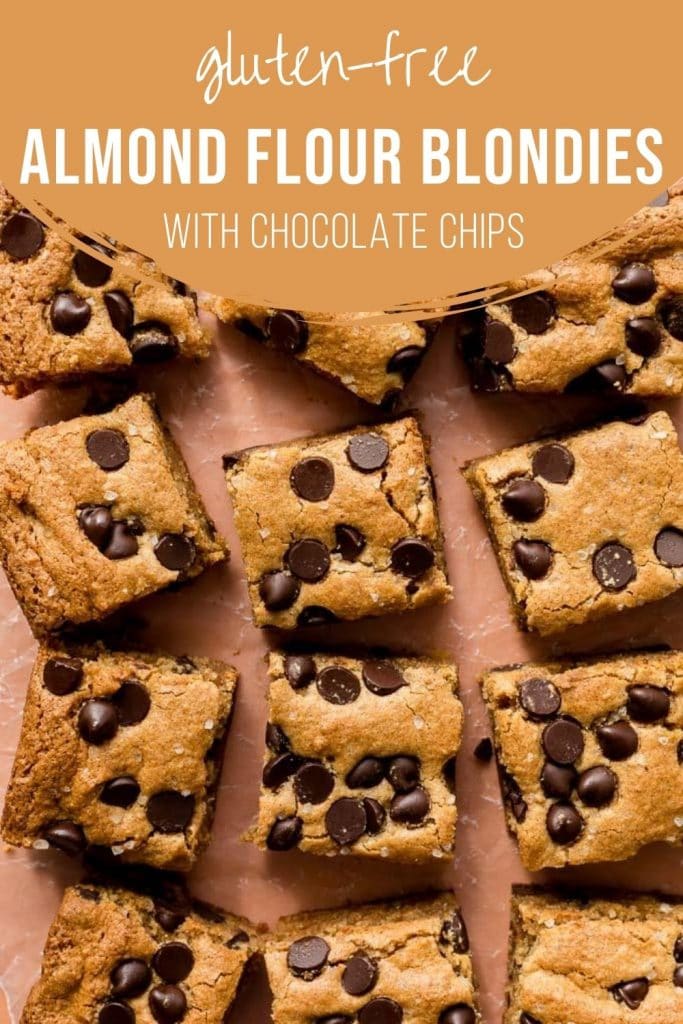 Pinterest image for Almond Flour Blondies - short pin 1.