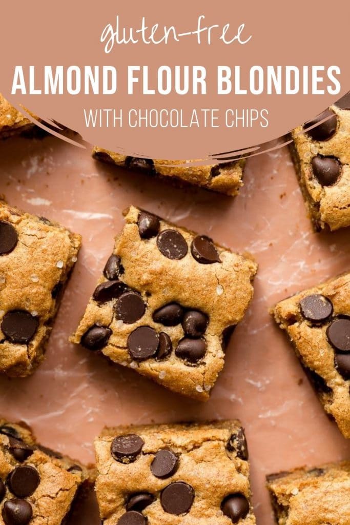 Pinterest image for Almond Flour Blondies - short pin 2.