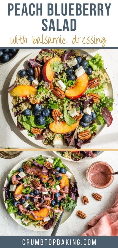 Peach Blueberry Salad Pinterest image