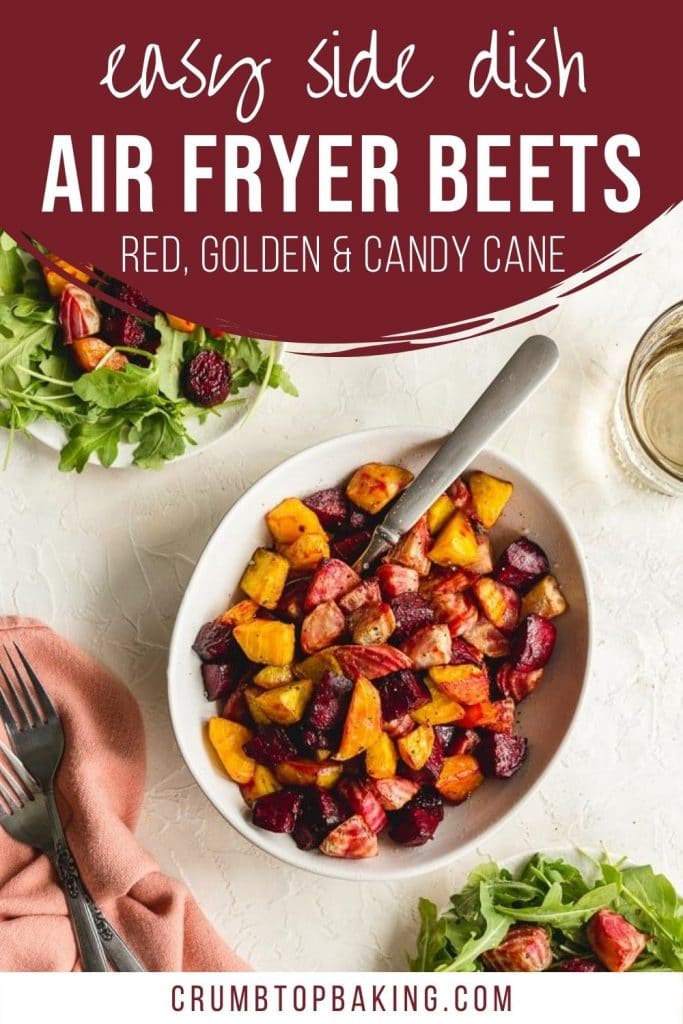 Pinterest image for Air Fryer Beets - short pin.