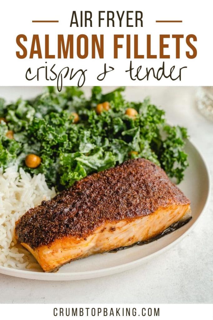 Pinterest image for Air Fryer Salmon Recipe - short pin 1.