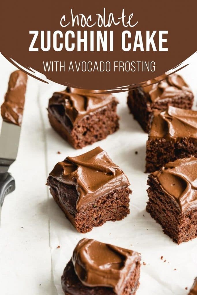 Pinterest image for Healthy Chocolate Zucchini Cake - pin 1.