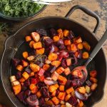 Pinterest image for oven roasted root vegetables with rosemary - long pin.