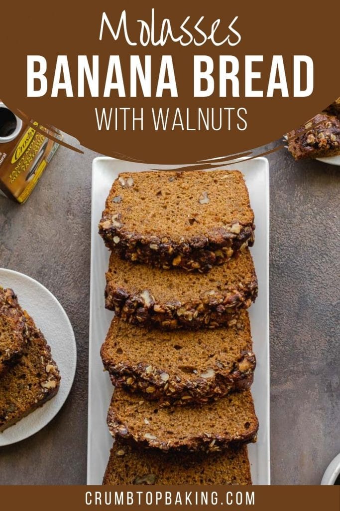 Pinterest image for Walnut Banana Bread - short pin.