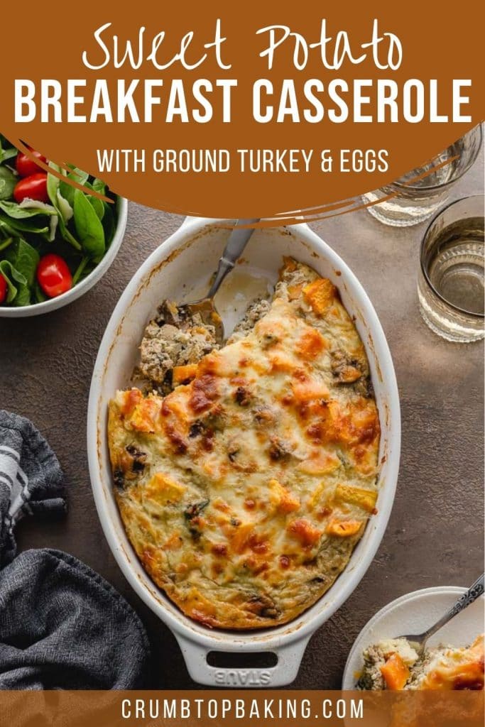 Pinterest image for Sweet Potato Breakfast Casserole - short pin 1.