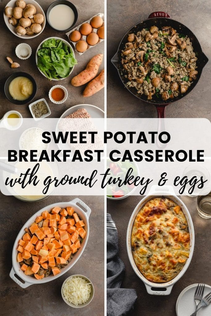 Pinterest image for Sweet Potato Breakfast Casserole - short pin 2.